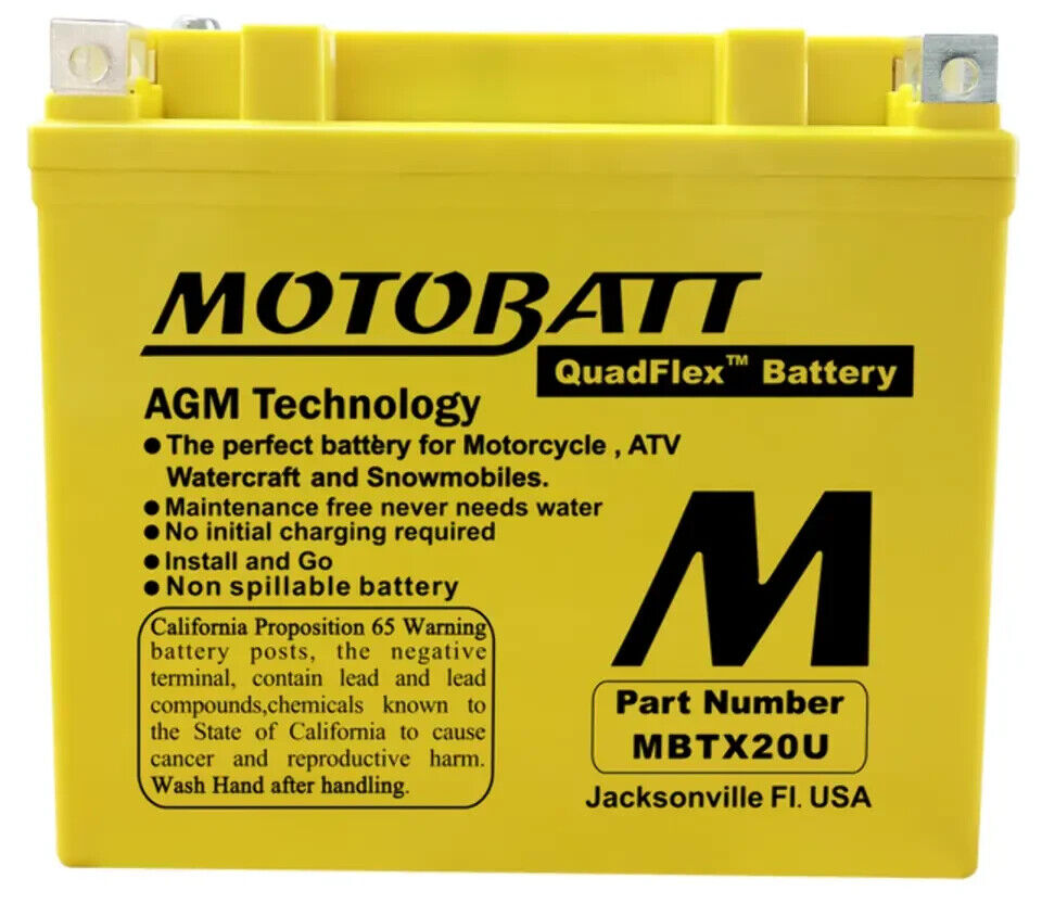 ✅ ✅ New Motobatt MBTX20U Battery - 12V 21AH 310 CCA Sealed AGM Fast FreeShip✅ ✅