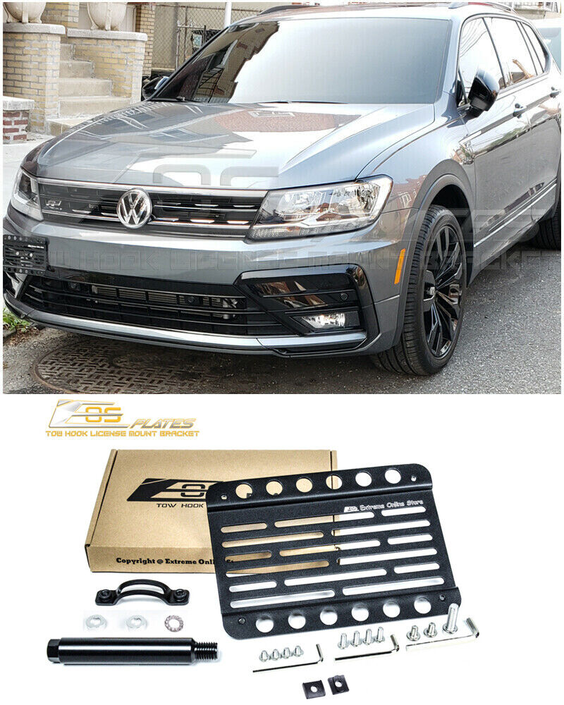 EOS Plate For 18-Up Volkswagen Tiguan | Front Bumper Tow Hook License Bracket