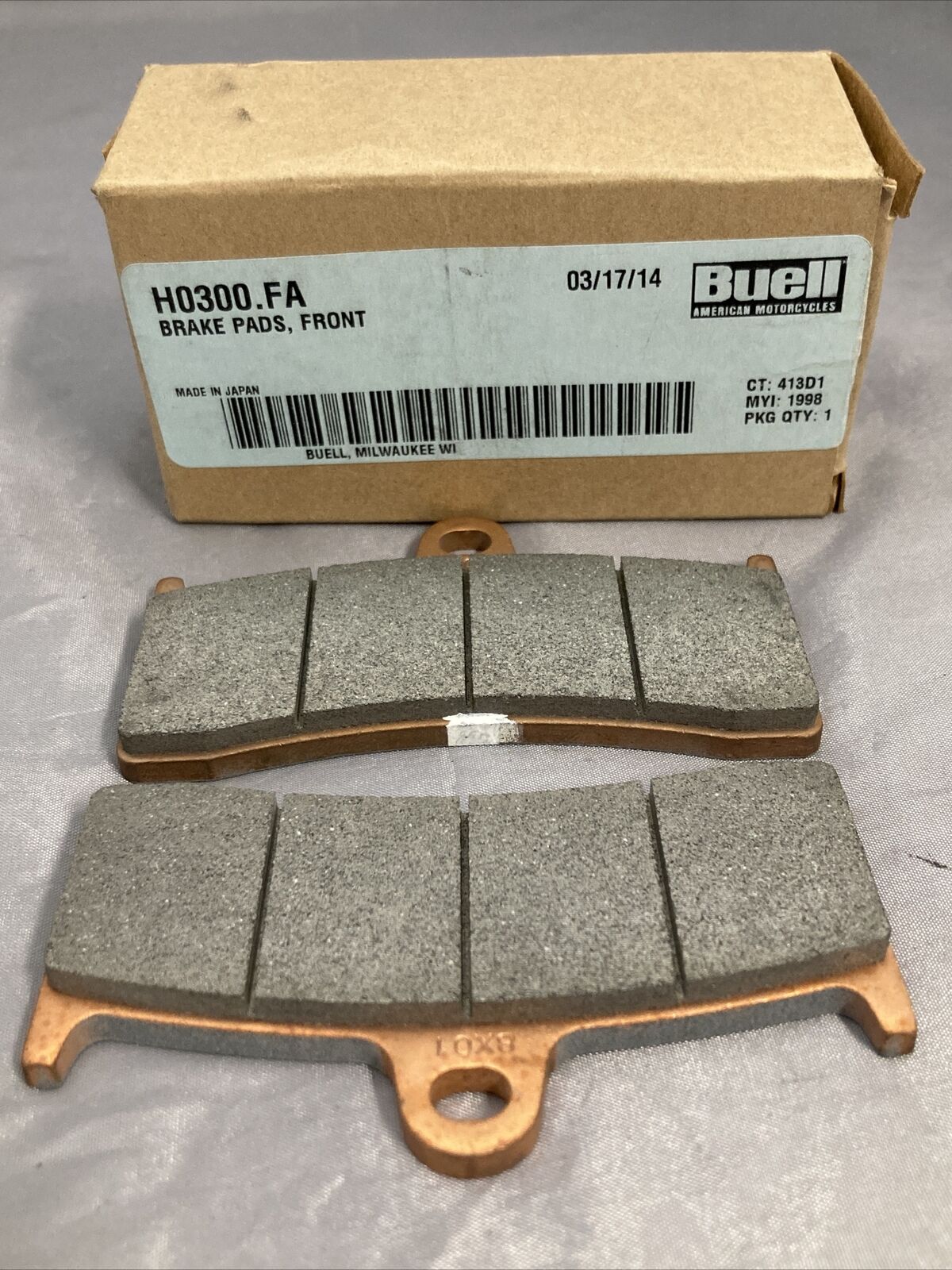 NEW GENUINE BUELL H0300.FA BRAKE PADS, FRONT