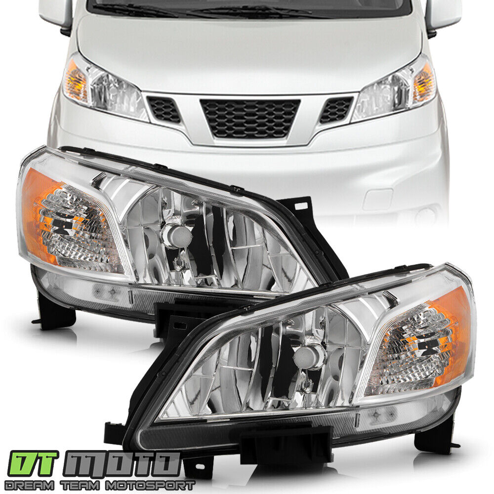 For 2013-2021 Nissan NV200 Factory Style Chrome Headlights Headlamps Left+Right