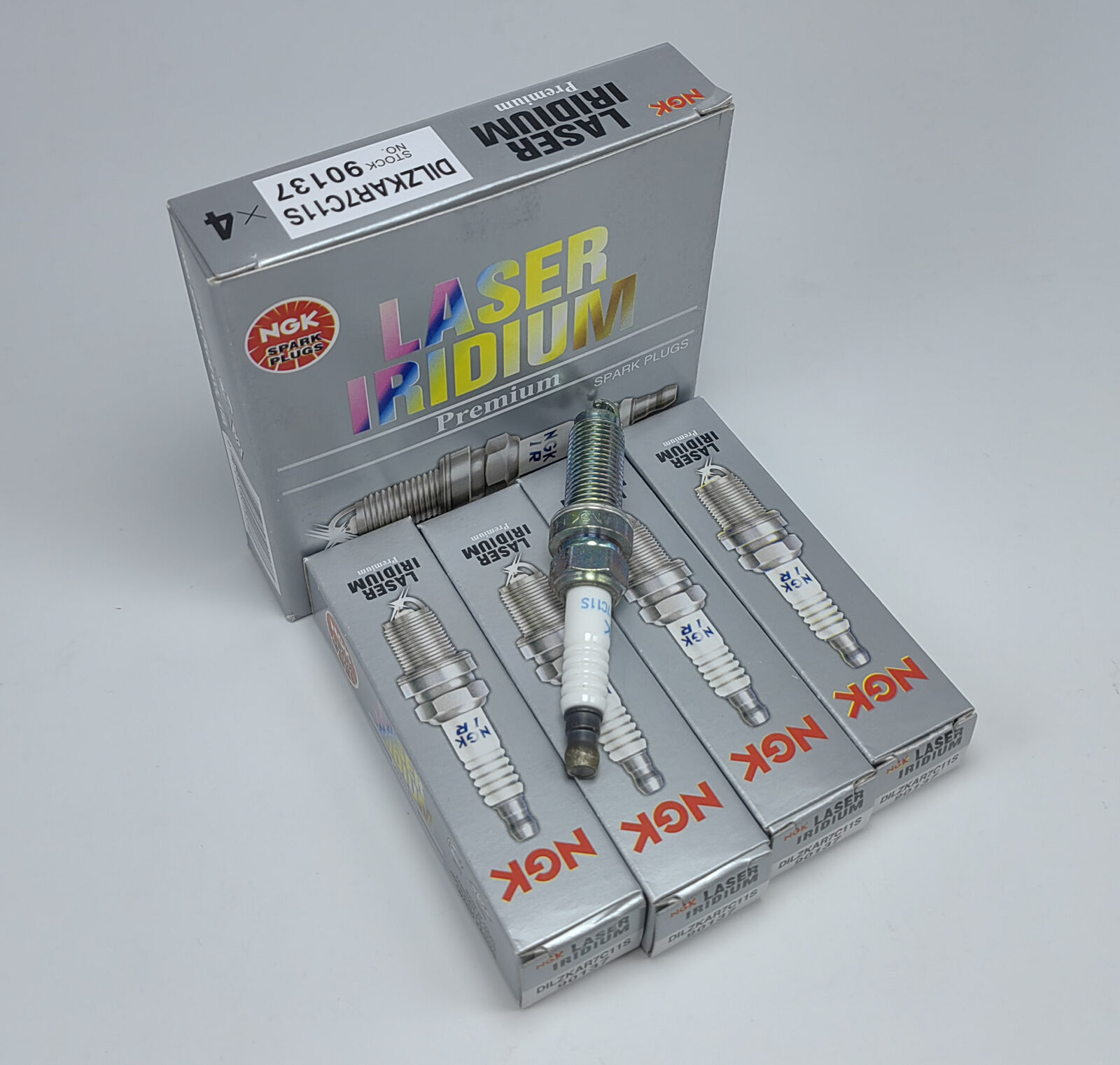 4pcs LASER IRIDIUM Spark Plugs 90137 DILZKAR7C11S For NGK Honda FIT 2015-2020
