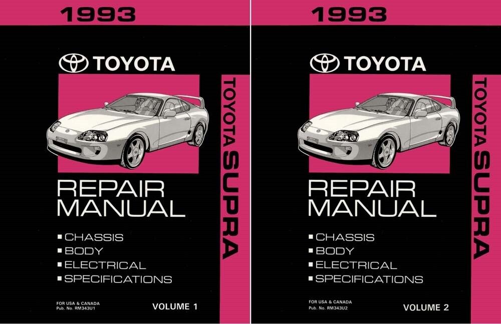 1993 Toyota Supra Shop Service Repair Manual