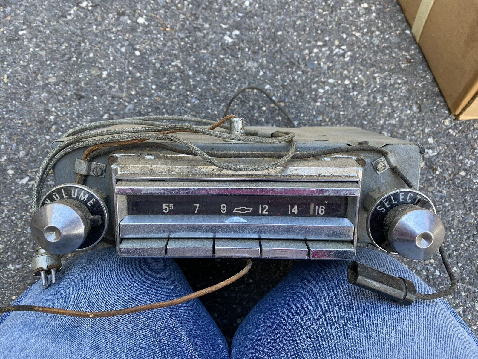 vintage 55 chevy radio