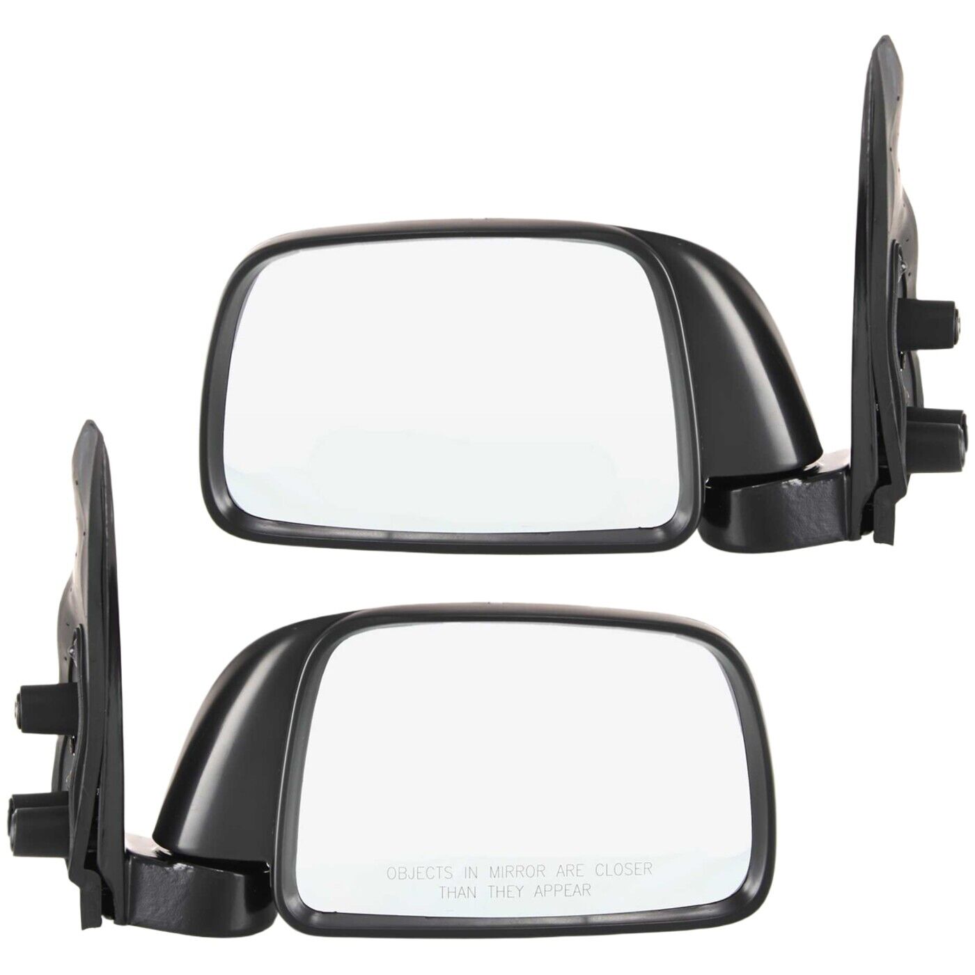 Set Of 2 Mirror Manual For 1995-2000 Toyota Tacoma Left Right Textured Black