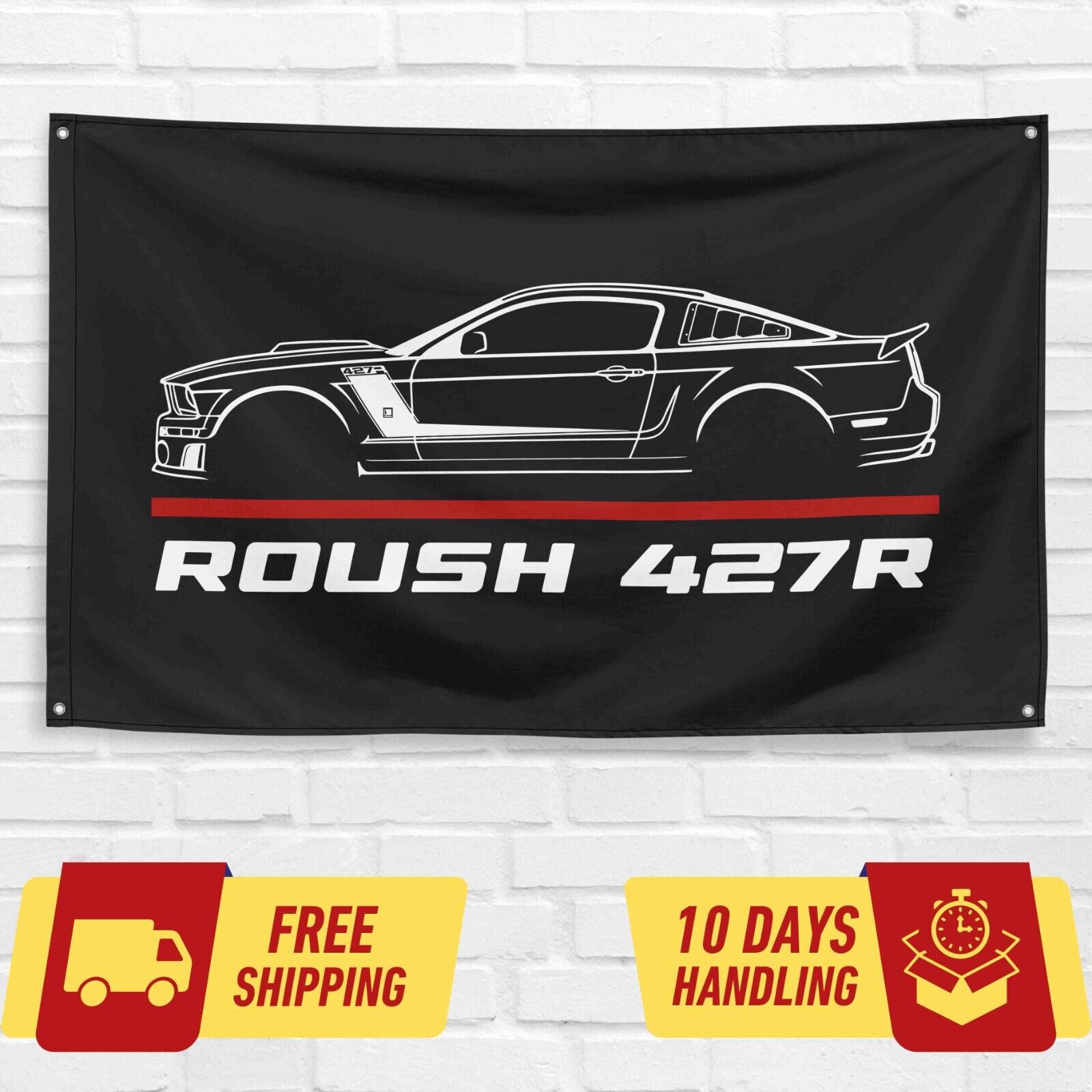 For Ford Mustang Roush 427R Car Enthusiast 3x5 ft Flag Birthday Gift Banner