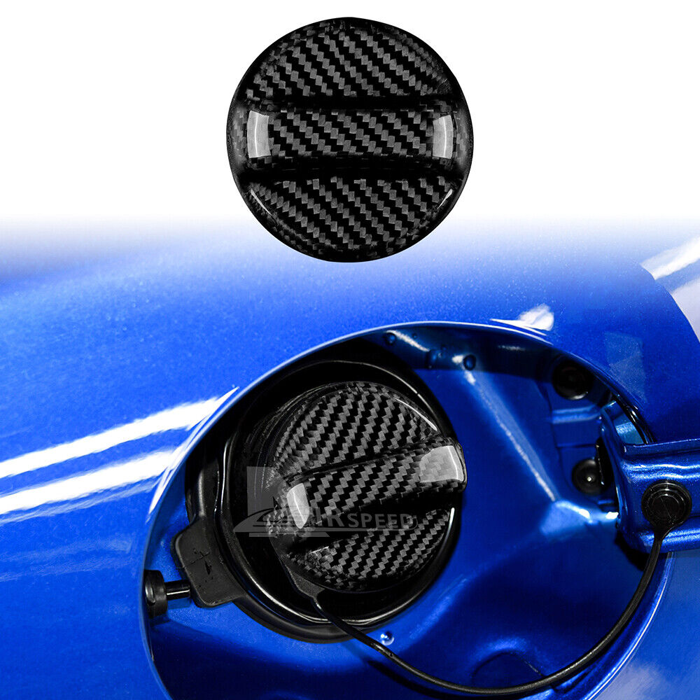 Black Fuel Tank Gas Cover Carbon Fiber For Subaru WRX STI XV BRZ Outback Impreza