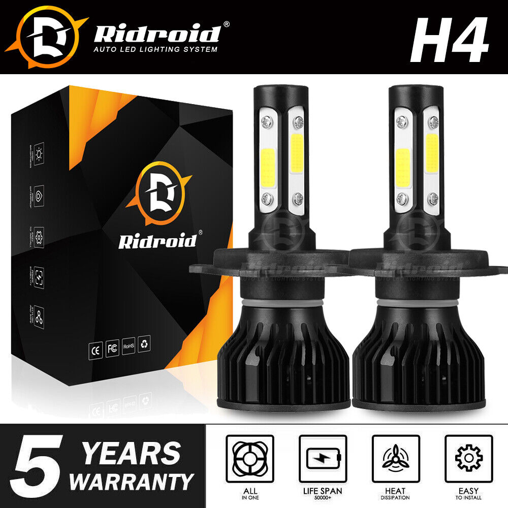9003 H4 LED Headlight Bulbs Kit 10000W 1000000LM Hi/Lo Beam Super Bright White