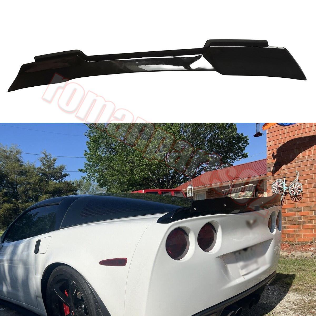 Glossy Black Rear Trunk Wing Spoiler Fits for 2005-2013 Corvette C6 ZR1 H Style