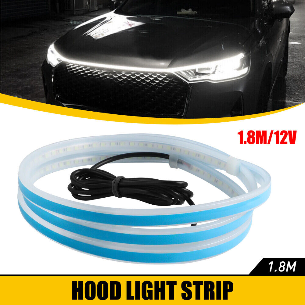 150/180cm Start Scan Dynamic Car LED DRL Hood Light Strip Daytime Running Light