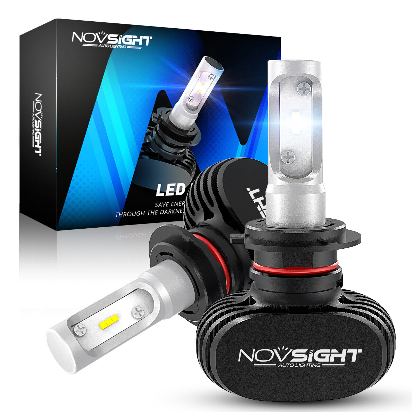 NOVSIGHT H1 H4 H7 H11 H8 H9 LED Headlight Conversion Kit Hi-Low Beam 8000LM 50W