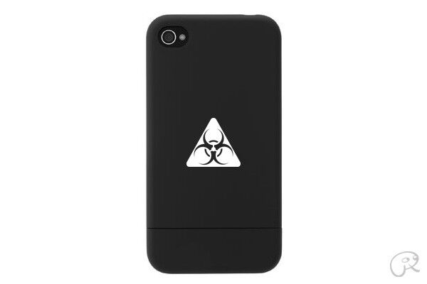 (2x) Biohazard Sticker Die Cut Decal for cell phone mobile