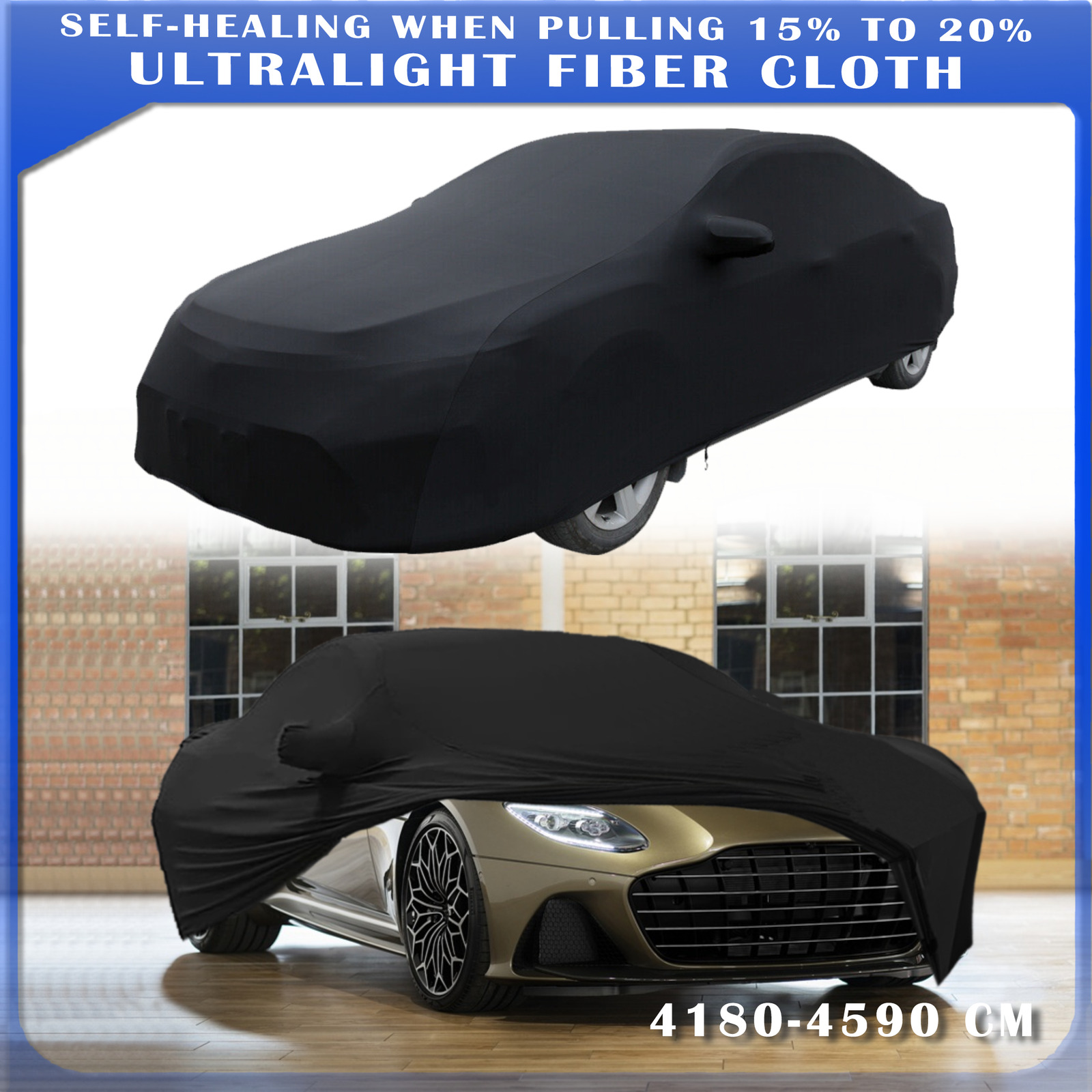 For Aston Martin DB9 11 Black Full Car Cover Satin Stretch Indoor Dust Proof A+