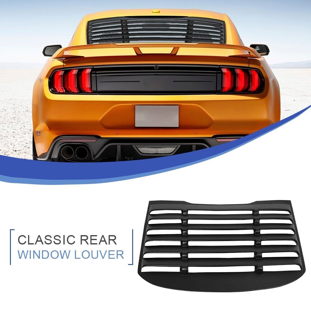Fit 2015-22 Ford Mustang Classic Rear Window Louver Fastback Sun Shade Cover ABS