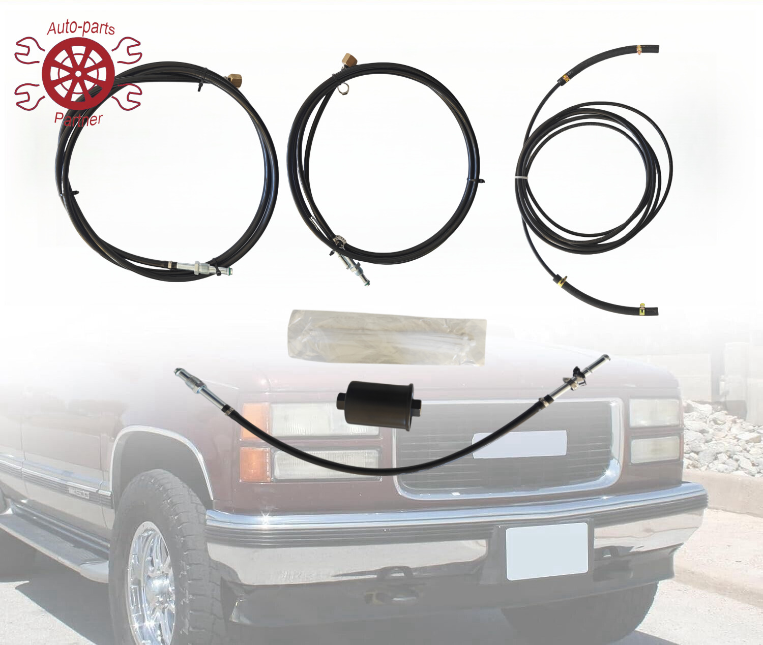 Gas Trucks Complete Nylon Fuel Line Replacement Kit Fits 1988-1997 Chevrolet Gmc