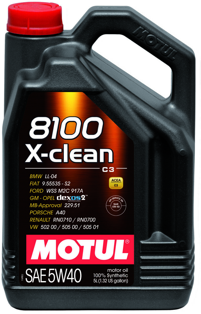 Motul 5L Synthetic Engine Oil 8100 5W40 X-CLEAN C3 -505 01-502 00-505 00-LL04 -