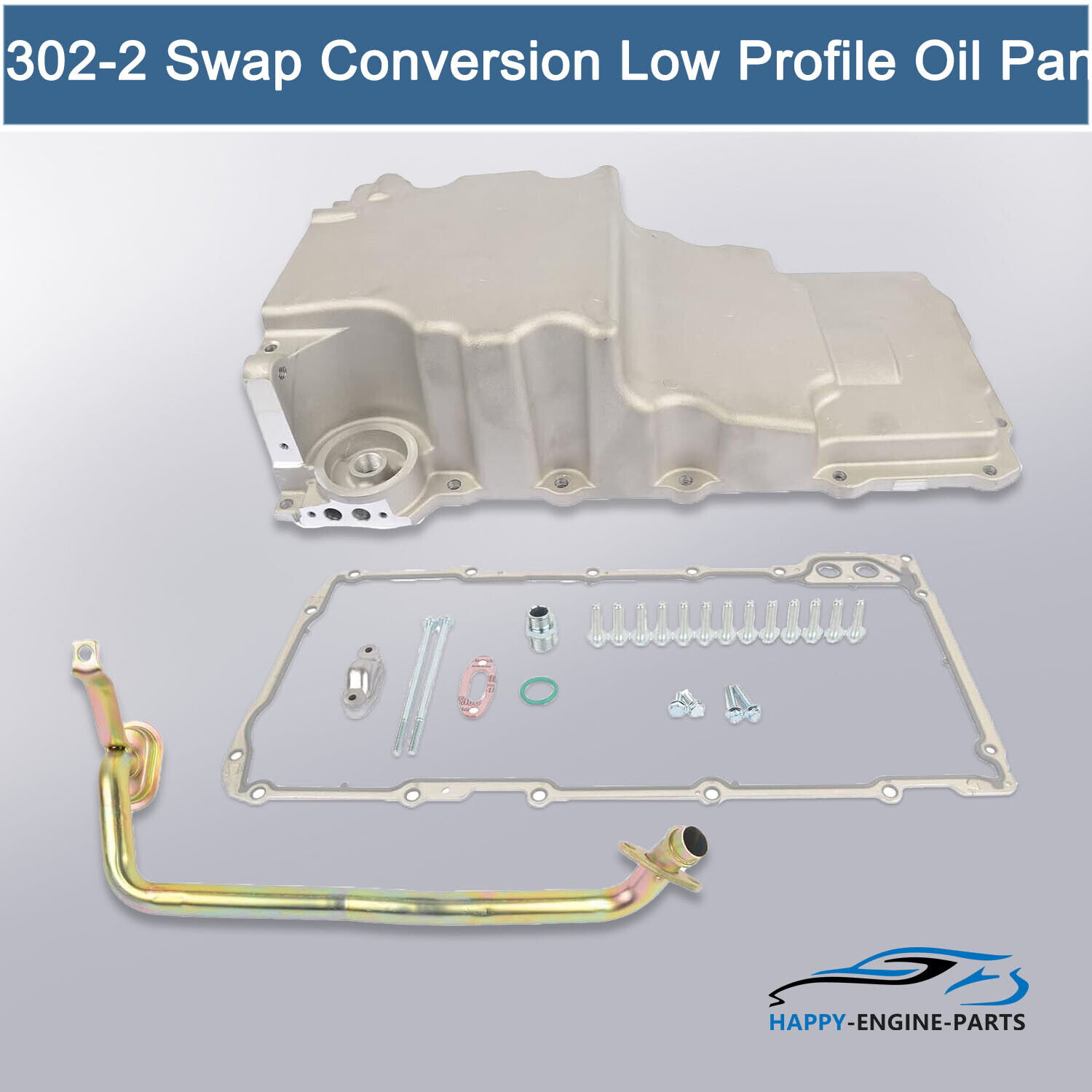 302-2 LS Swap Engine Oil Pan Kit Fits For Chevy LS1 LS2 LS3 4.8L 5.3L 5.7L 6.0L 