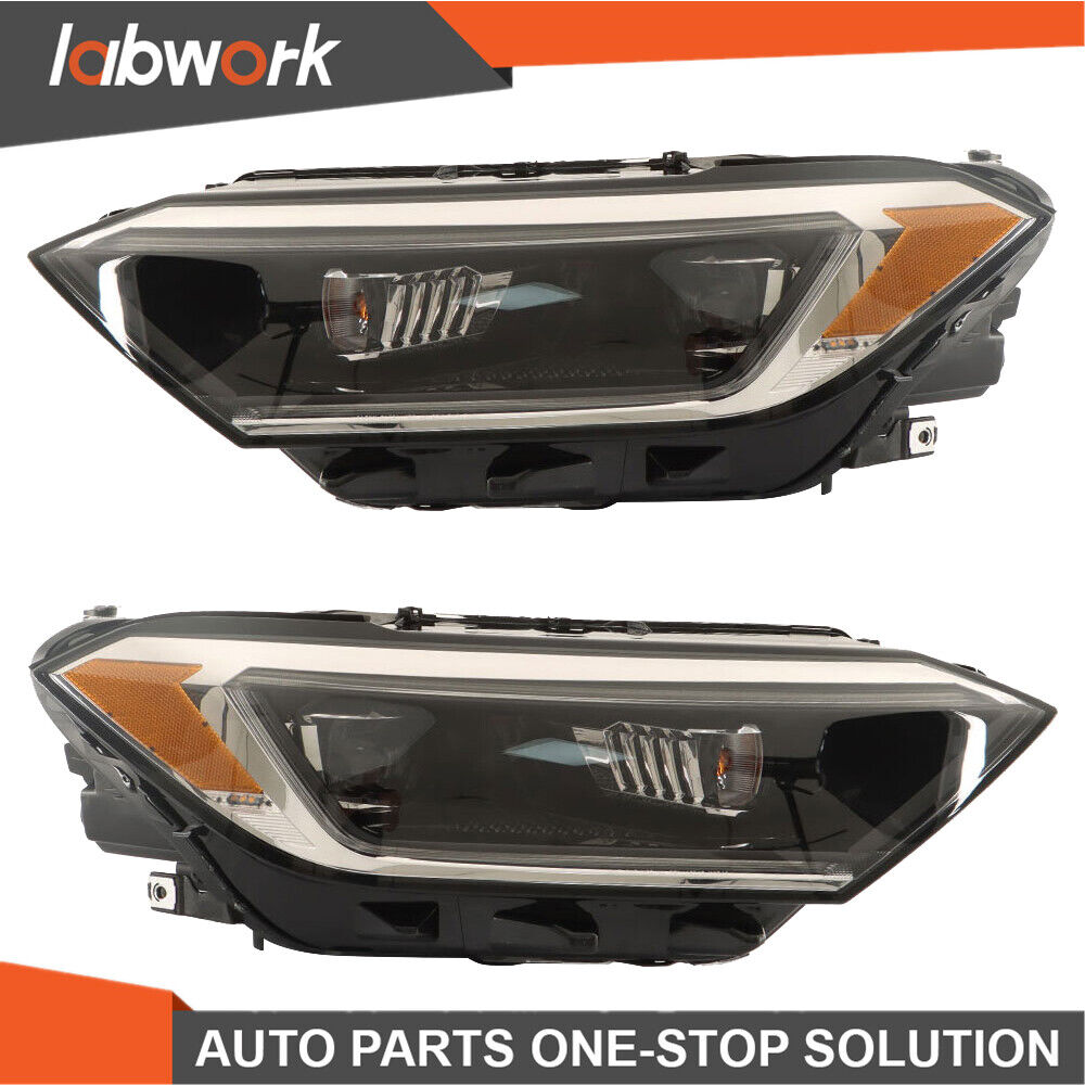 Labwork Headlight For 2019-2023 Volkswagen Jetta Projector LED w/DRL Left+Right