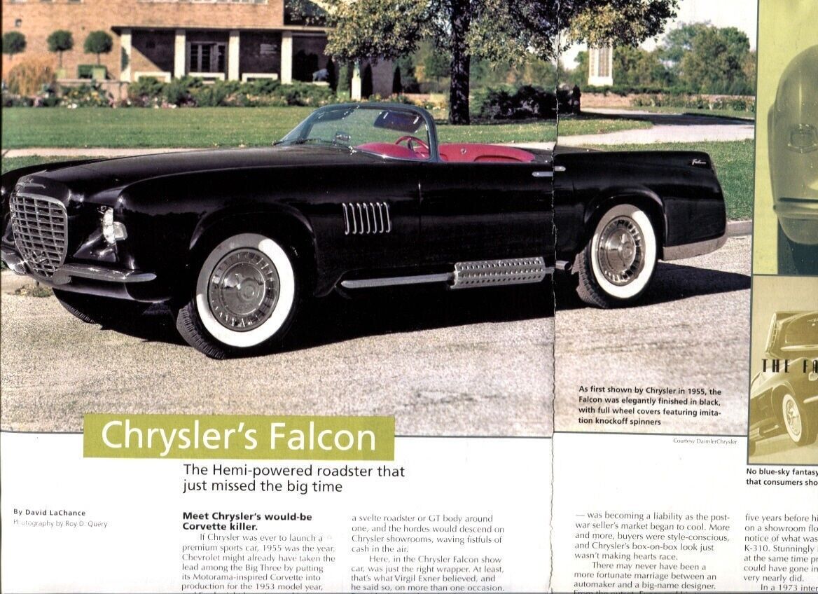 1955 CHRYSLER FALCON  CONCEPT CAR COLOR Article