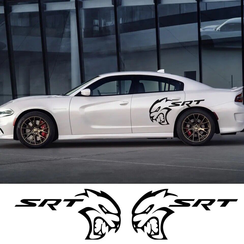 2PCS Car Stickers Srt Hellcat-Fits Dodge Challenger sxt rt srt scatpack