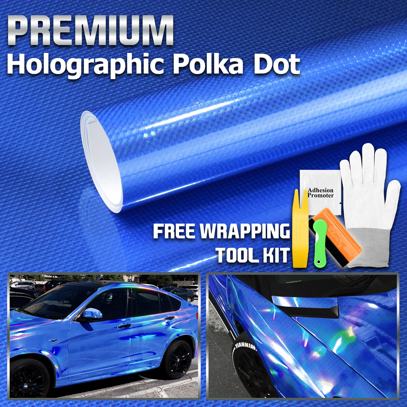 Holographic Prism Laser Flip Rainbow Chrome Vinyl Wrap Sticker Decal Sheet Film