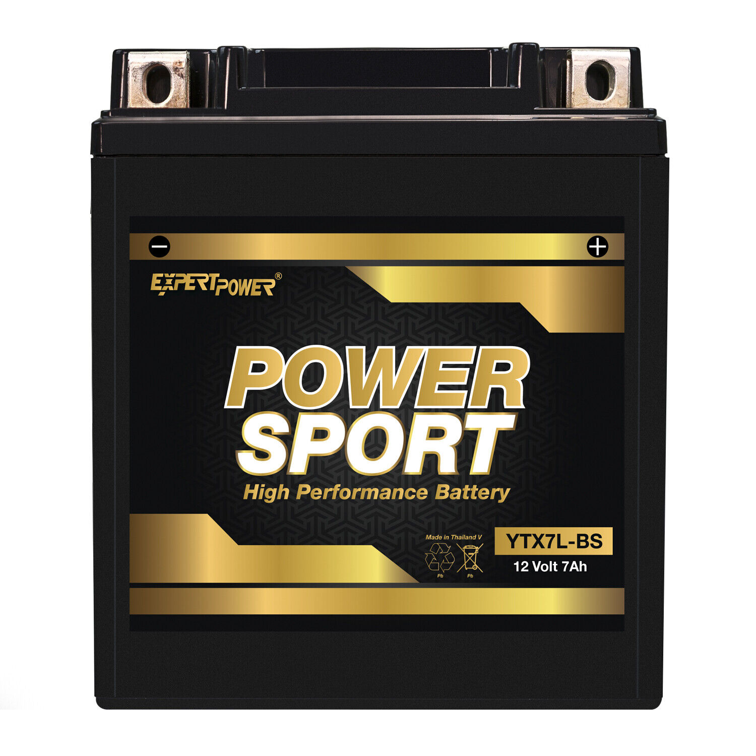 YTX7L-BS 12V 7Ah Battery Replacement for GTX7L-BS, PTX7L-BS, STX7L-BS