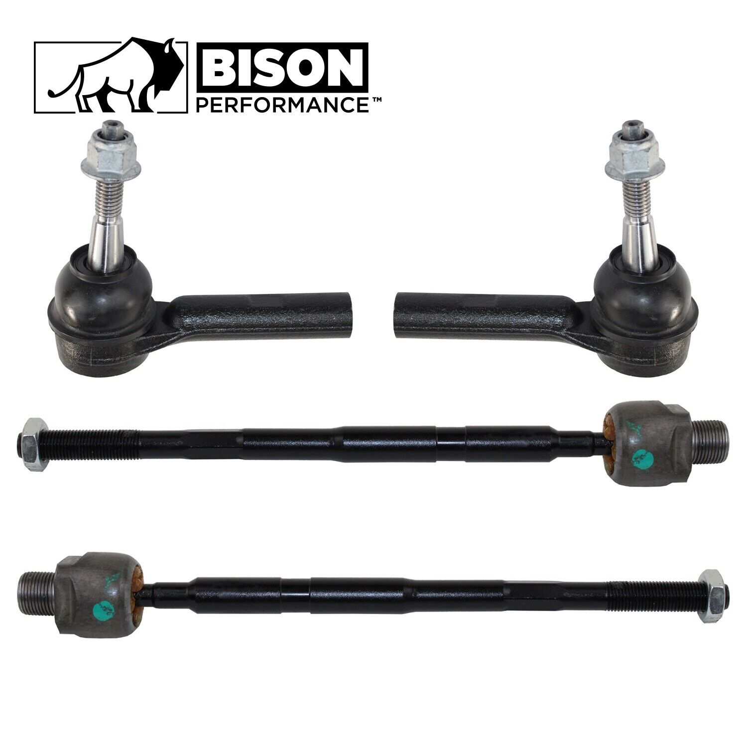 Bison Performance 4pc Inner & Outer Steering Tie Rod End Kit For Camaro LS LT SS