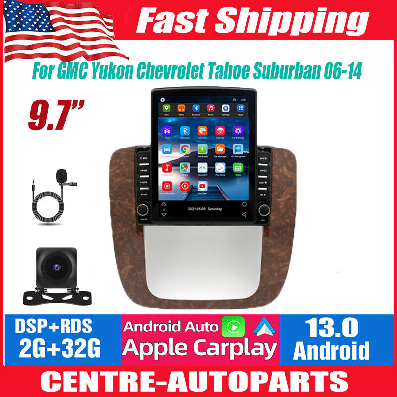 For GMC Yukon Chevrolet Tahoe Suburban 06-14 Android 13 CarPlay Car Radio Stereo