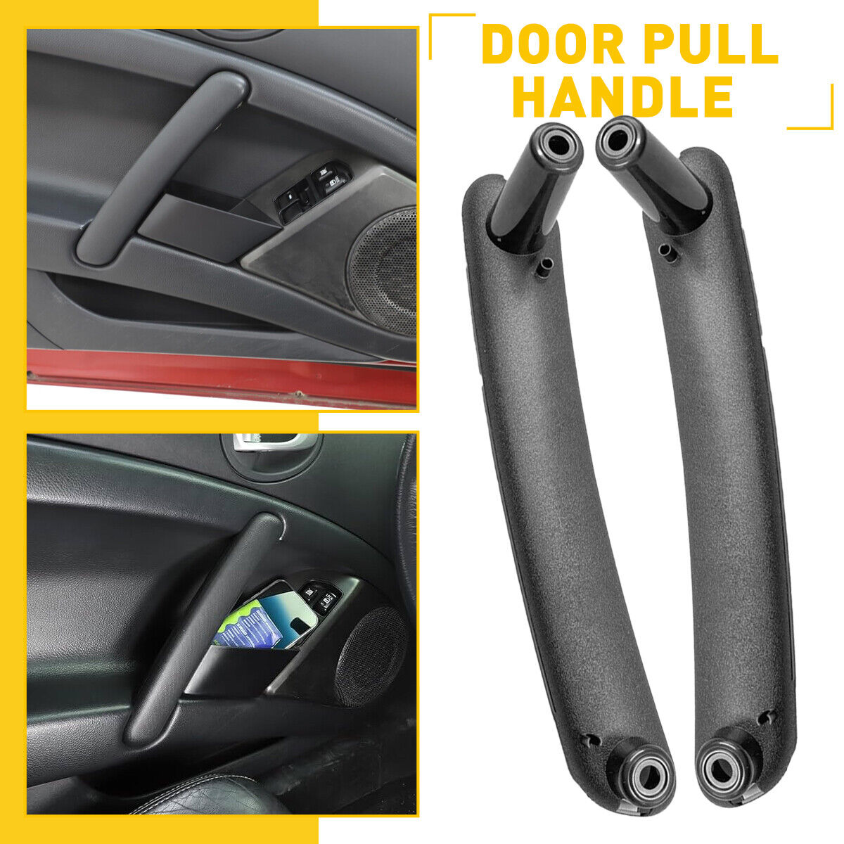 Interior Front 2PCS L+R Door Pull Handle Fits 2006-2012 For Mitsubishi Eclipse