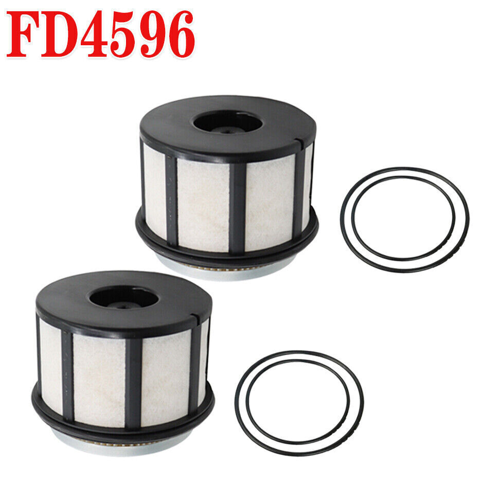 2 Pack Fuel Filter FD4596 For Ford 7.3L Powerstroke Diesel