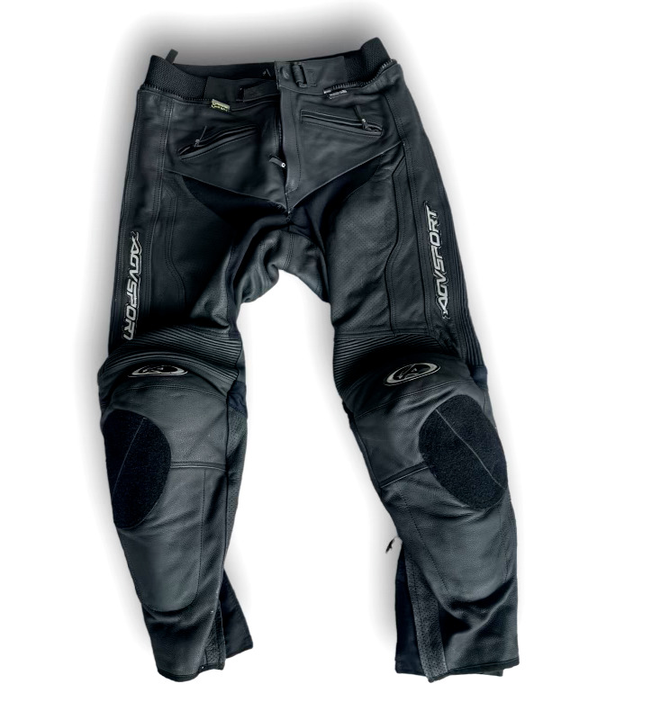 Men\'s AGV SPORT Size 34 Black Leather Motorcycle Pants Brand New with Tags