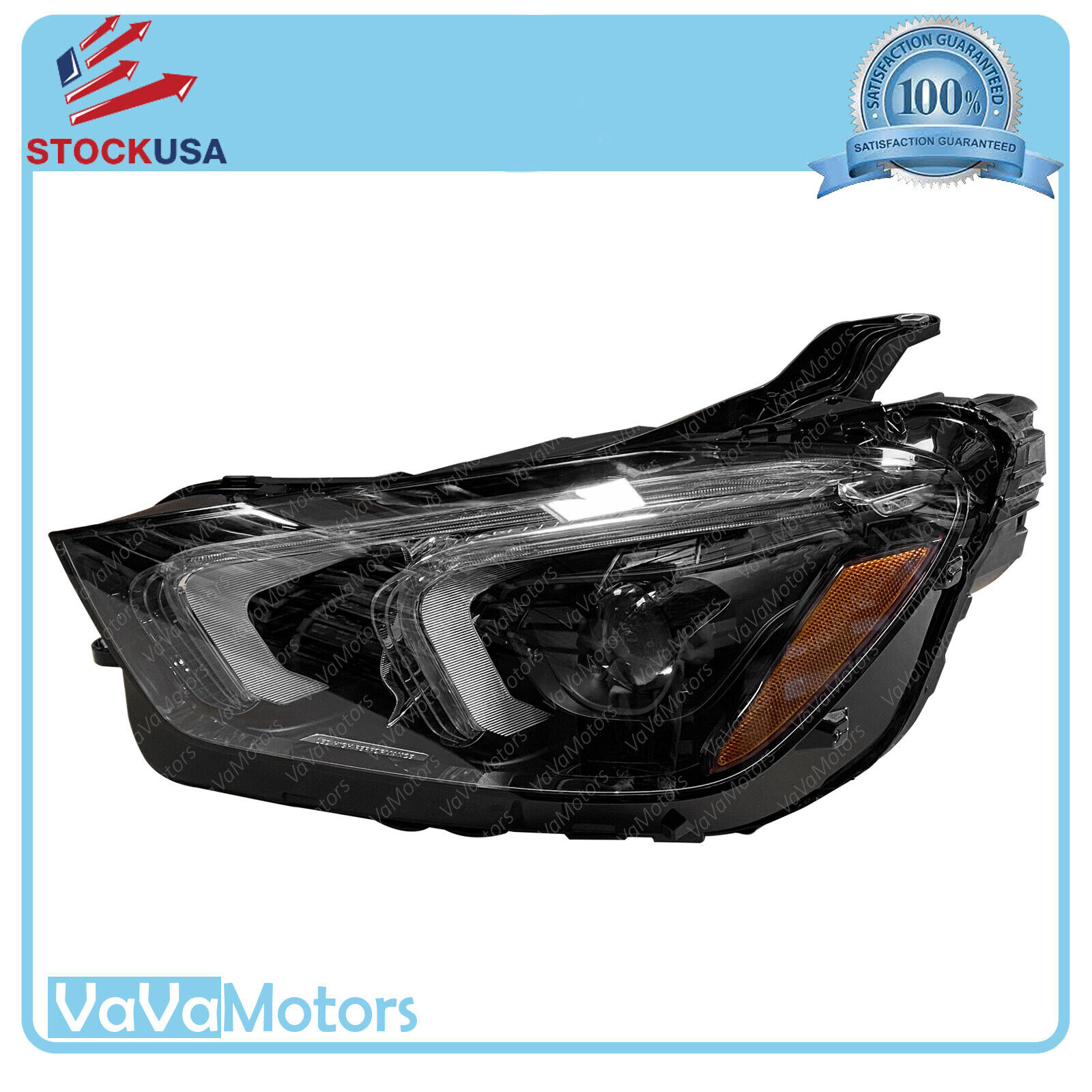 Fits 2020 2021 2022 Mercedes Benz GLE Class Front LED Headlight Assembly Driver