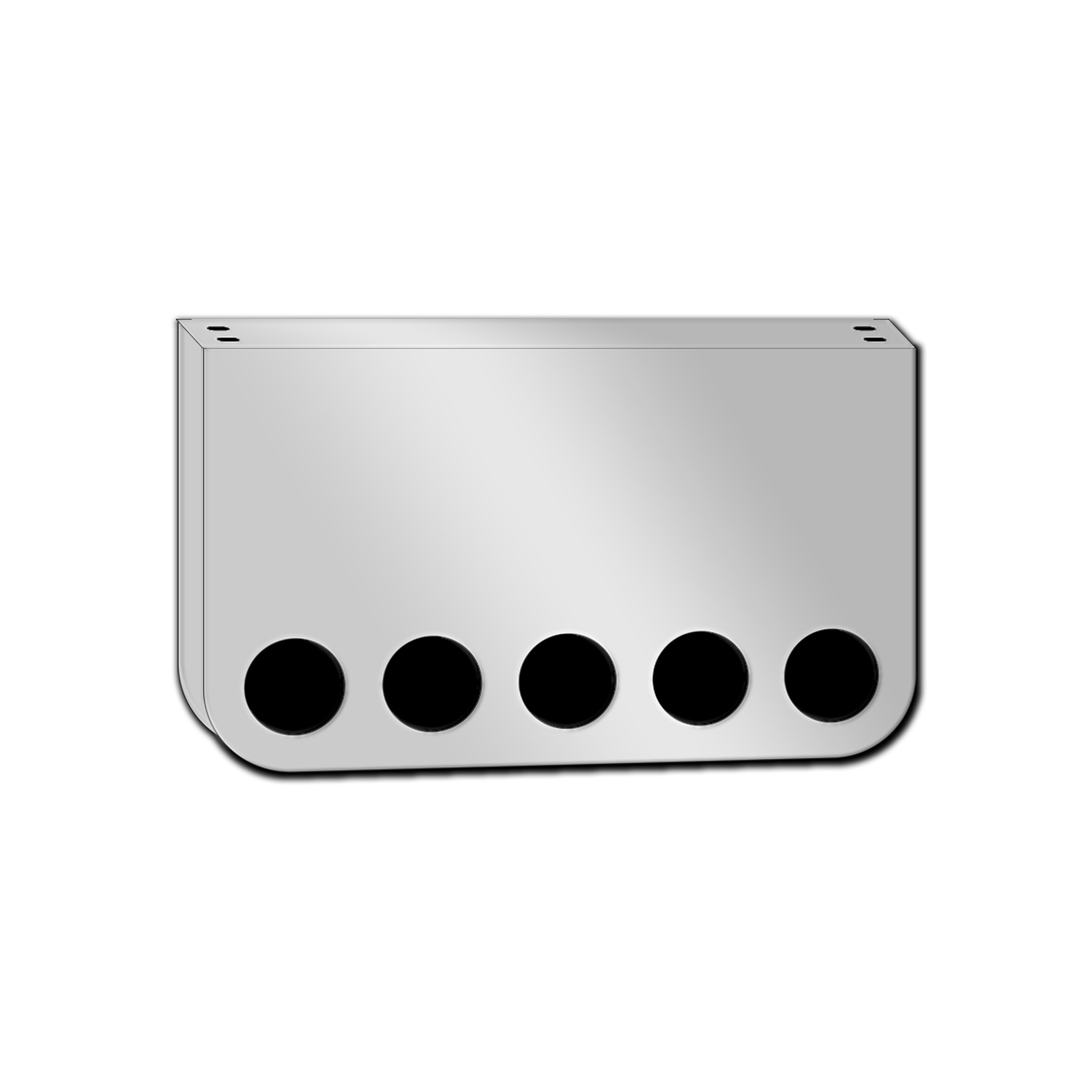 Rear Center Panel 20 Inch RC Style Stainless Steel  W/ 5 - 4 Inch On Front And
