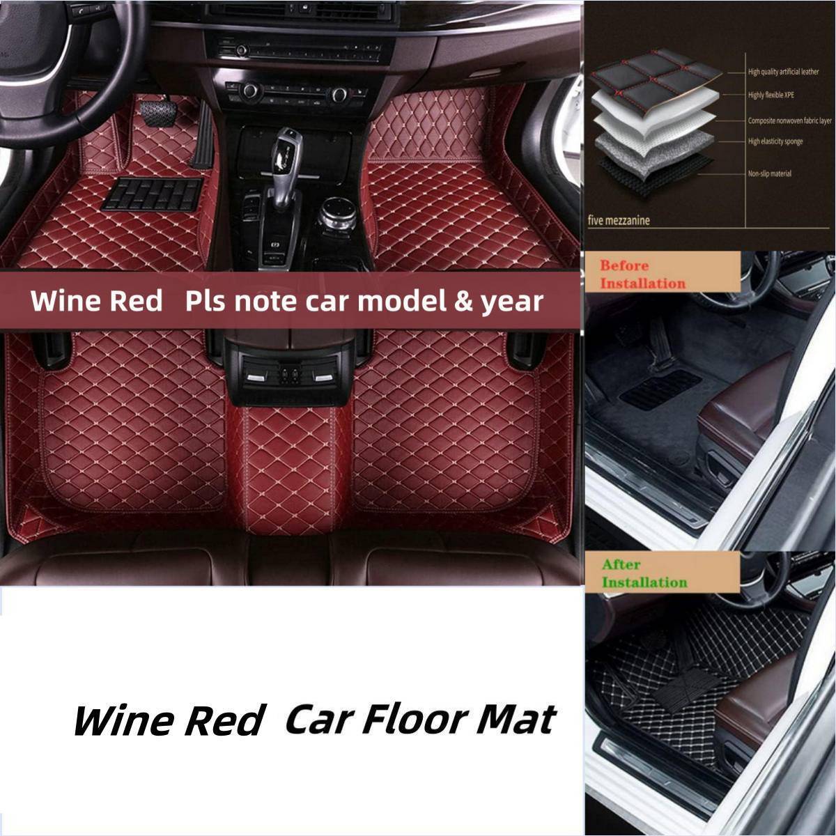 For Jeep Car Floor Mats Custom All Weather Custom Auto Carpets Mats Waterproof