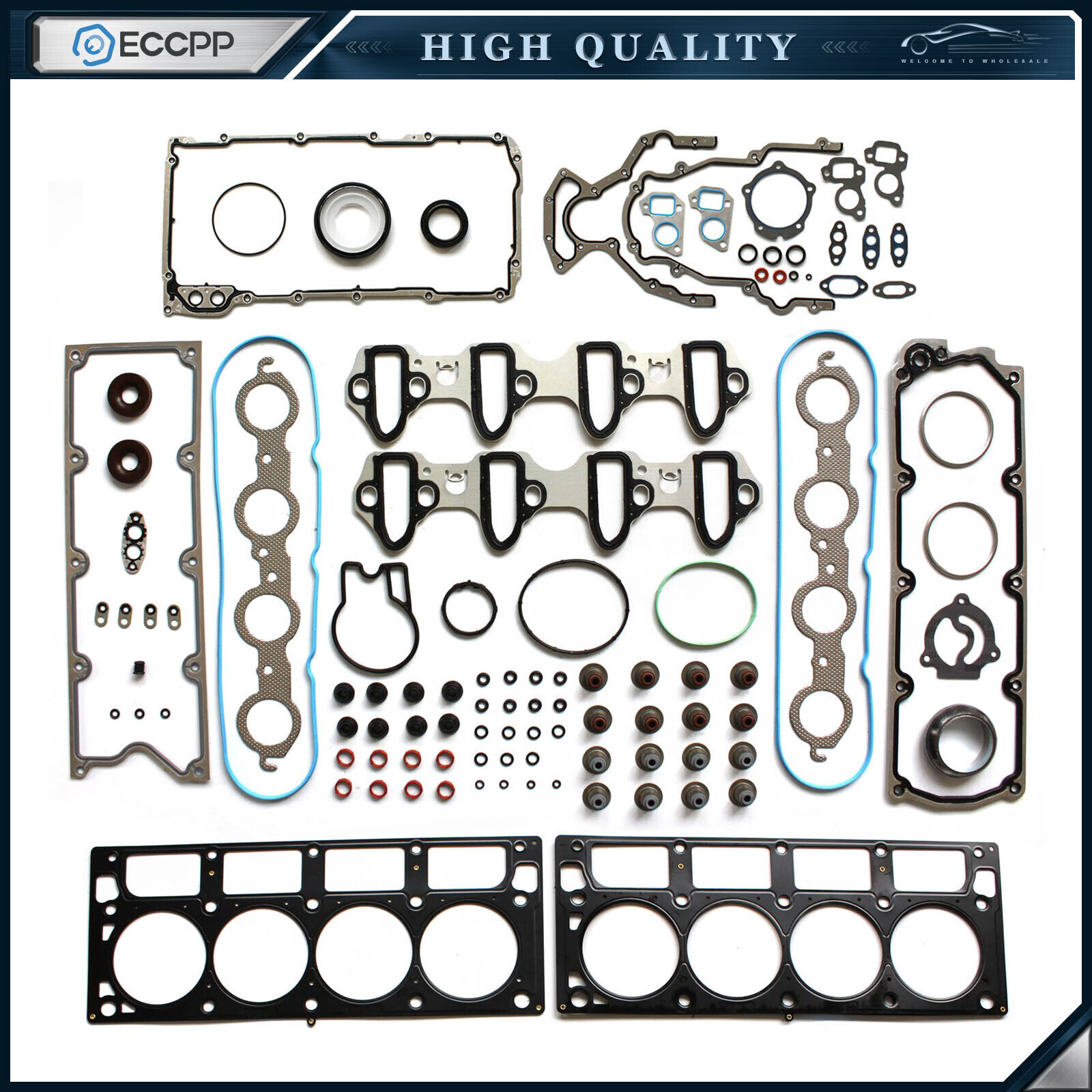 Full Gasket Set Fit for 2004-2006 GMC Sierra 1500 Cadillac Escalade EXT 6.0L