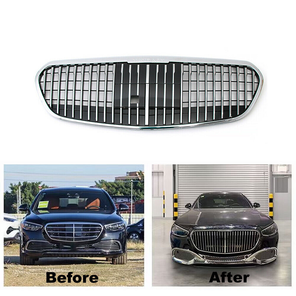 Maybach Style Front Grille For Mercedes Benz S Class W223 S450L S500 S580 2022