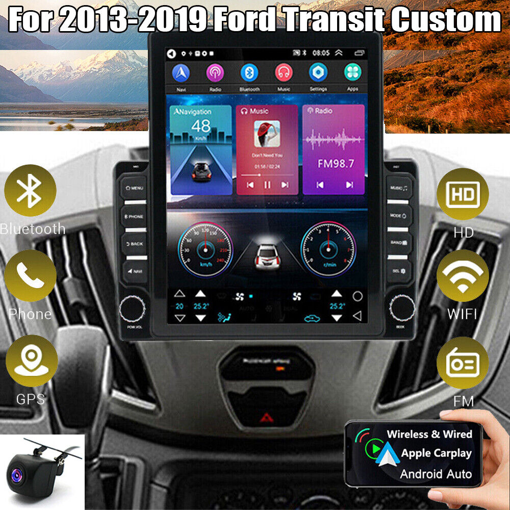 Android 13 Car Stereo Radio GPS Navi Apple Carplay For 2013-2019 Ford Transit