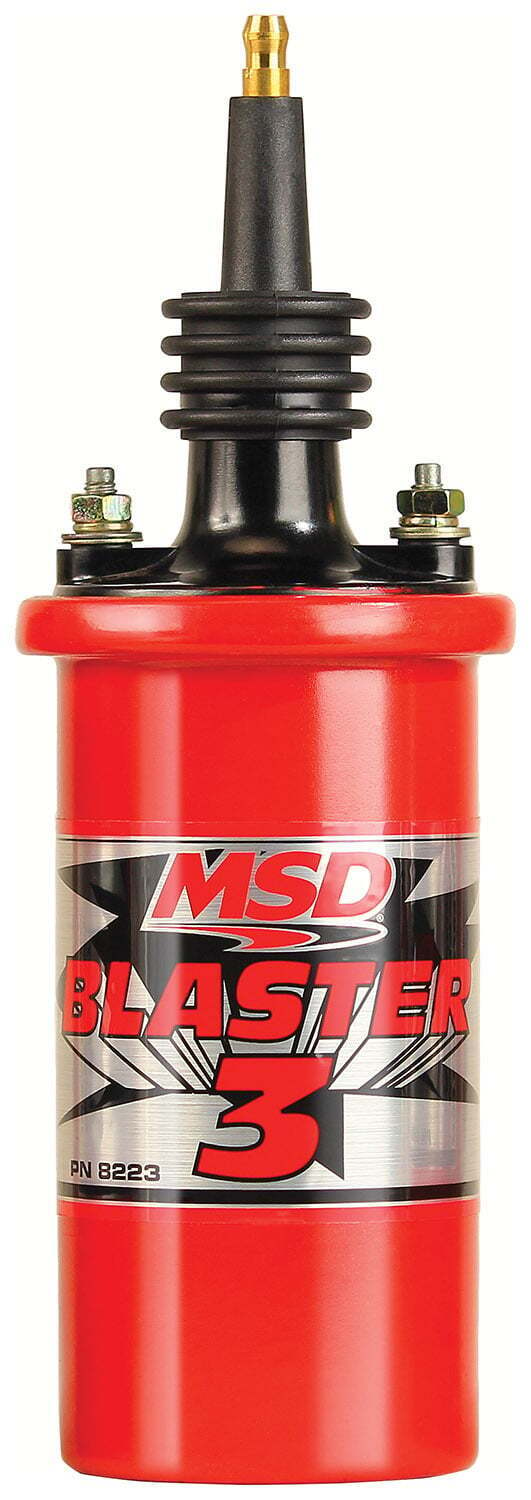 MSD 8223 Ignition Coil Blaster 3 Series (90 degree terminal/boot), Red