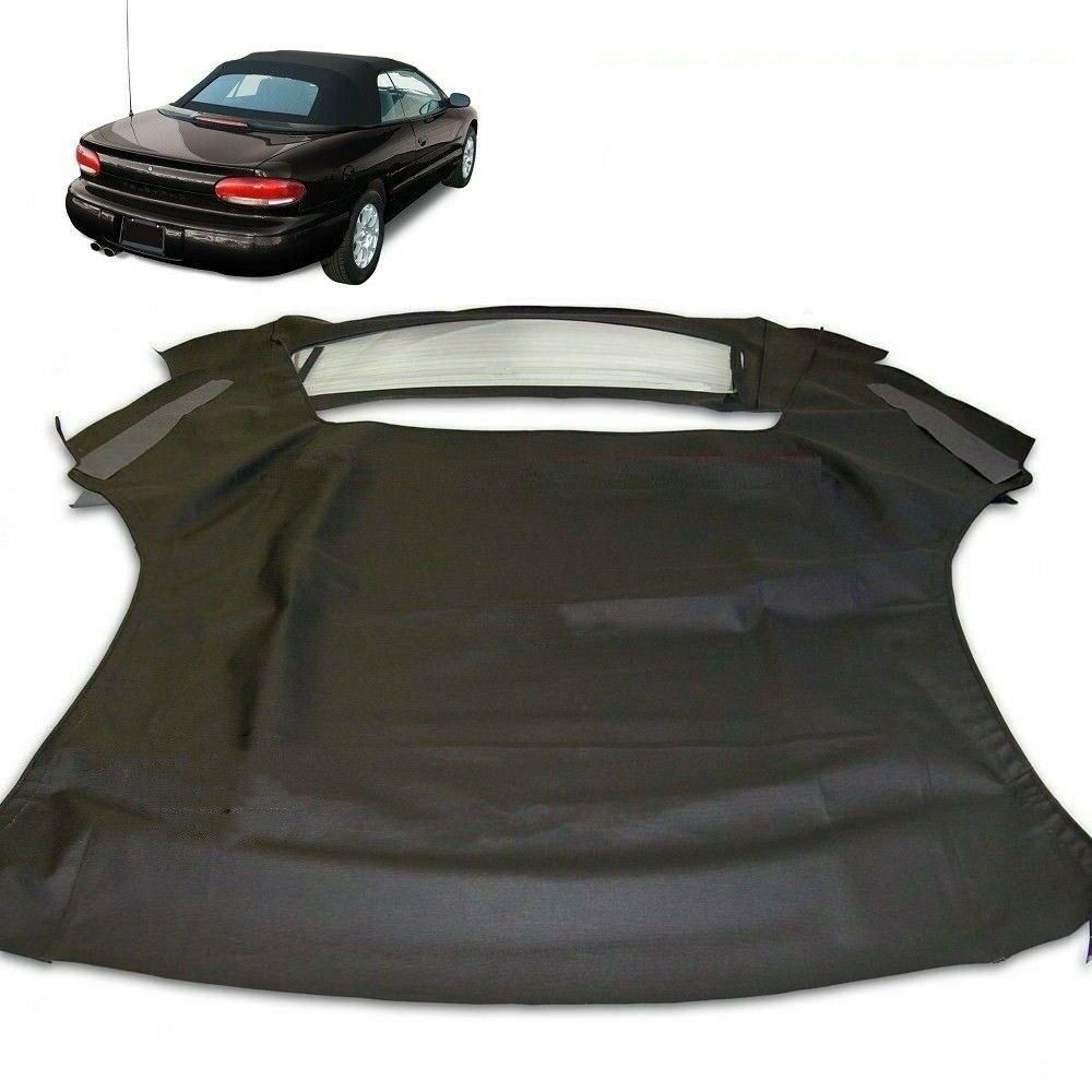 Fits: Chrysler Sebring Soft Top & Heated Glass window Black Sailcloth 96-06
