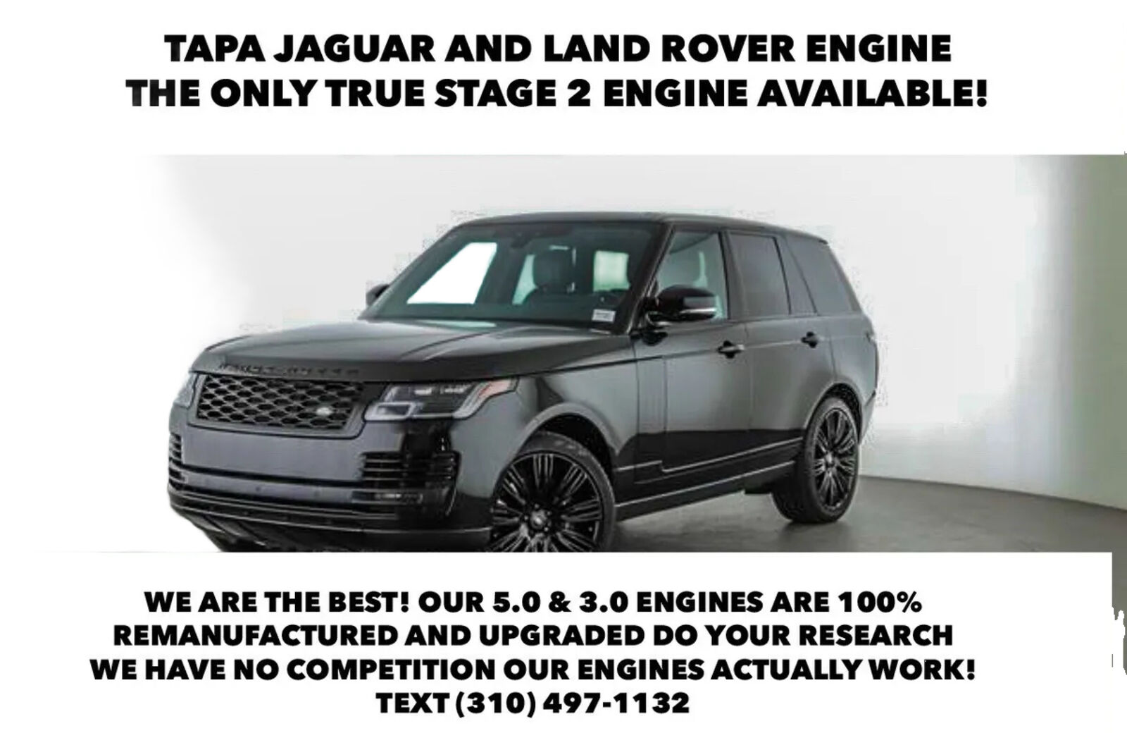 2014-2017 RANGE ROVER 5.0 SUPERCHARGED ENGINE 100% STAGE 2 (REAL REMAN) LR079069