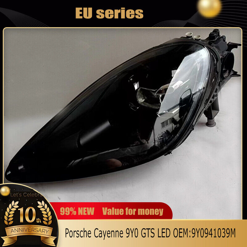 EU Left LH LED Headlight Black For 2018-2023 Porsche Cayenne 9Y0 GTS Original