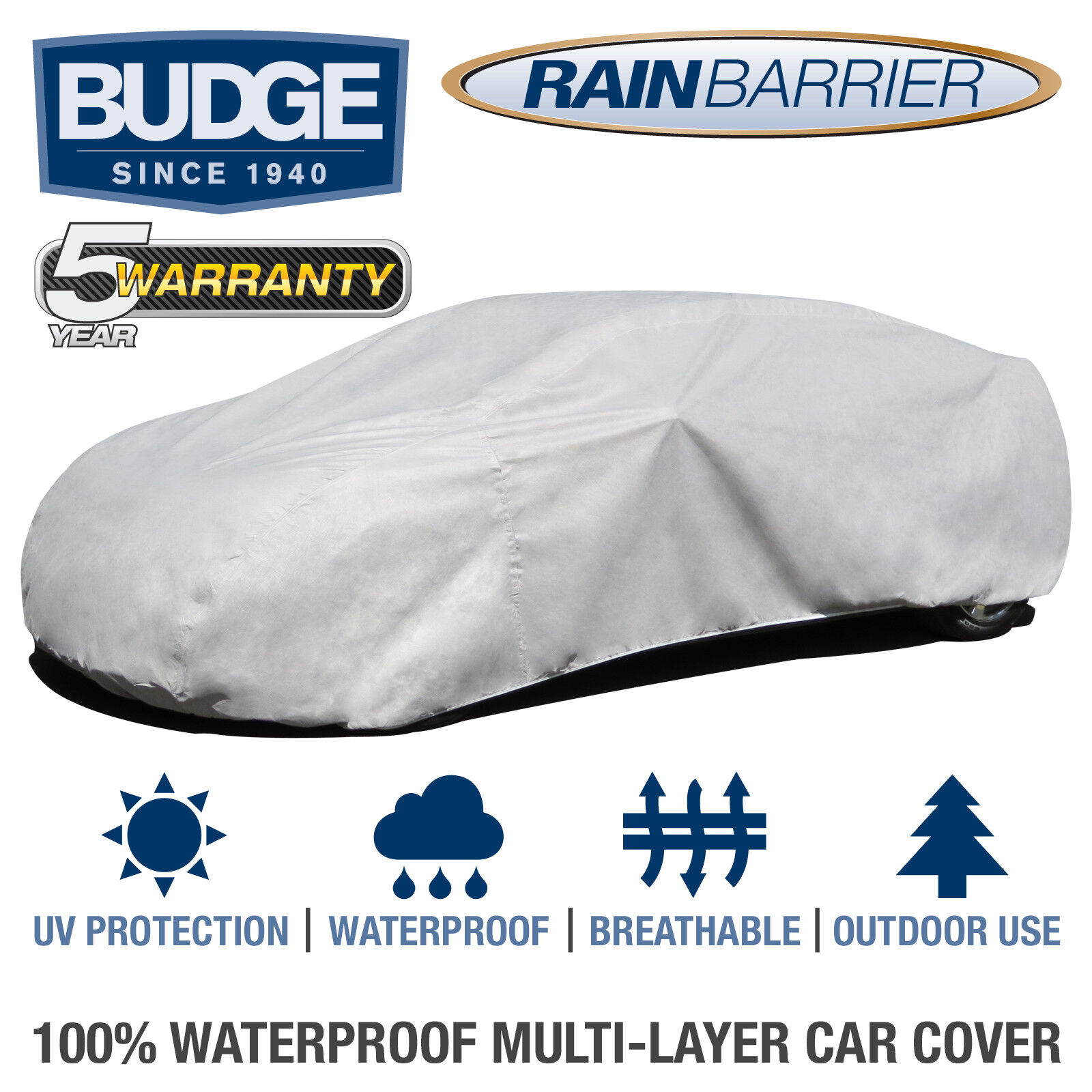Budge Rain Barrier Car Cover Fits Mazda Miata 1989 | Waterproof | Breathable
