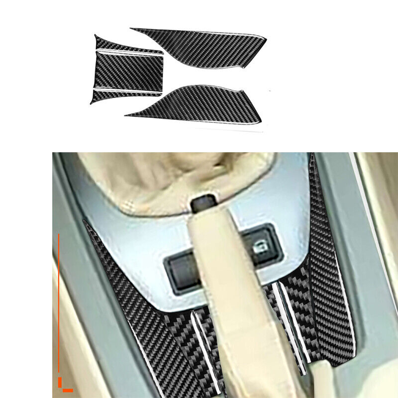  5X Carbon Fiber Interior Gear Shift Panel Cover Trim For BMW Z4 2003-2008