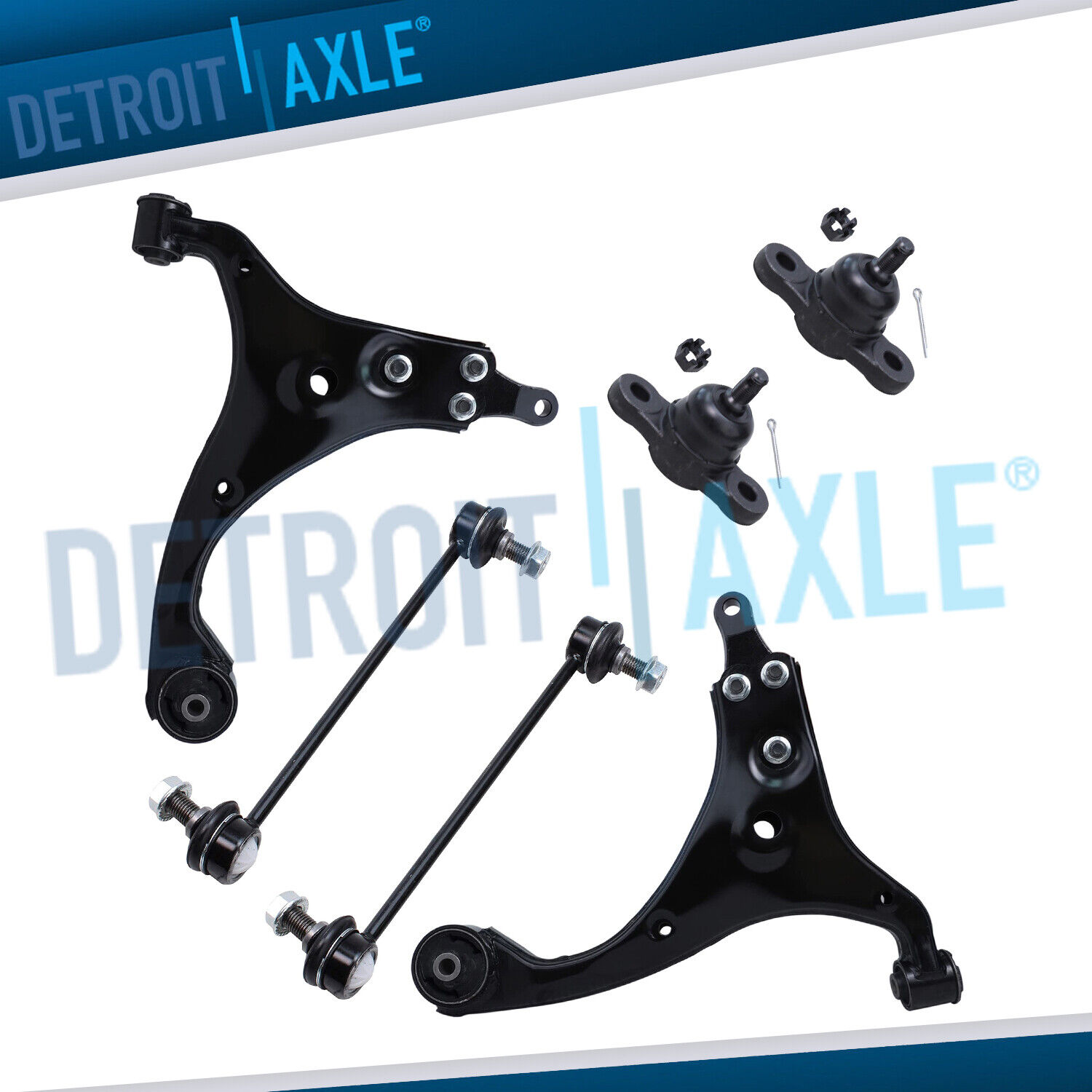 6pc Front Lower Control Arms Ball Joints Sway Bars for 2009-2012 Hyundai Elantra