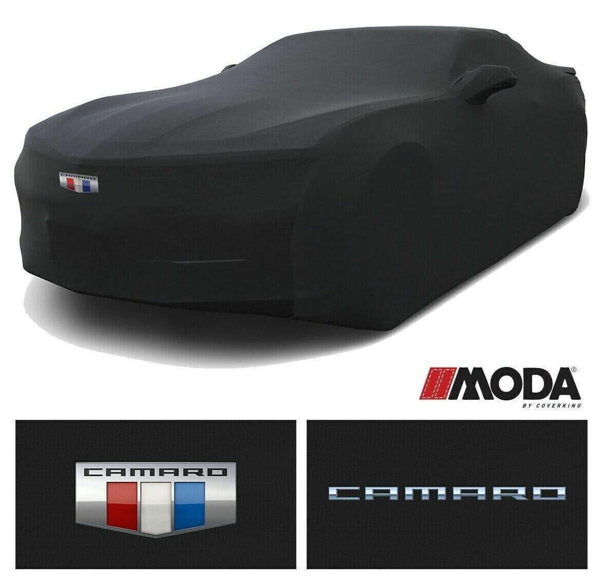 MODA - INDOOR Stretch Custom Car Cover for 16-19 Chevy Camaro w Bag & Logo