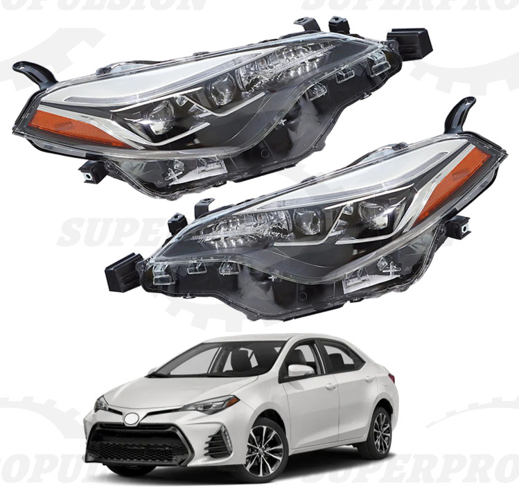 For 2017-2019 Toyota Corolla SE XLE XSE Bi-LED Headlight Driver+Passenger Side