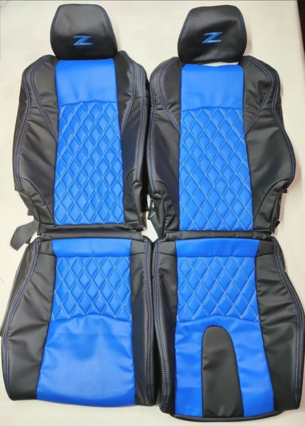 Fits For Nissan 350Z Sports Seat Covers In Black & Blue Color (2003-2008) 