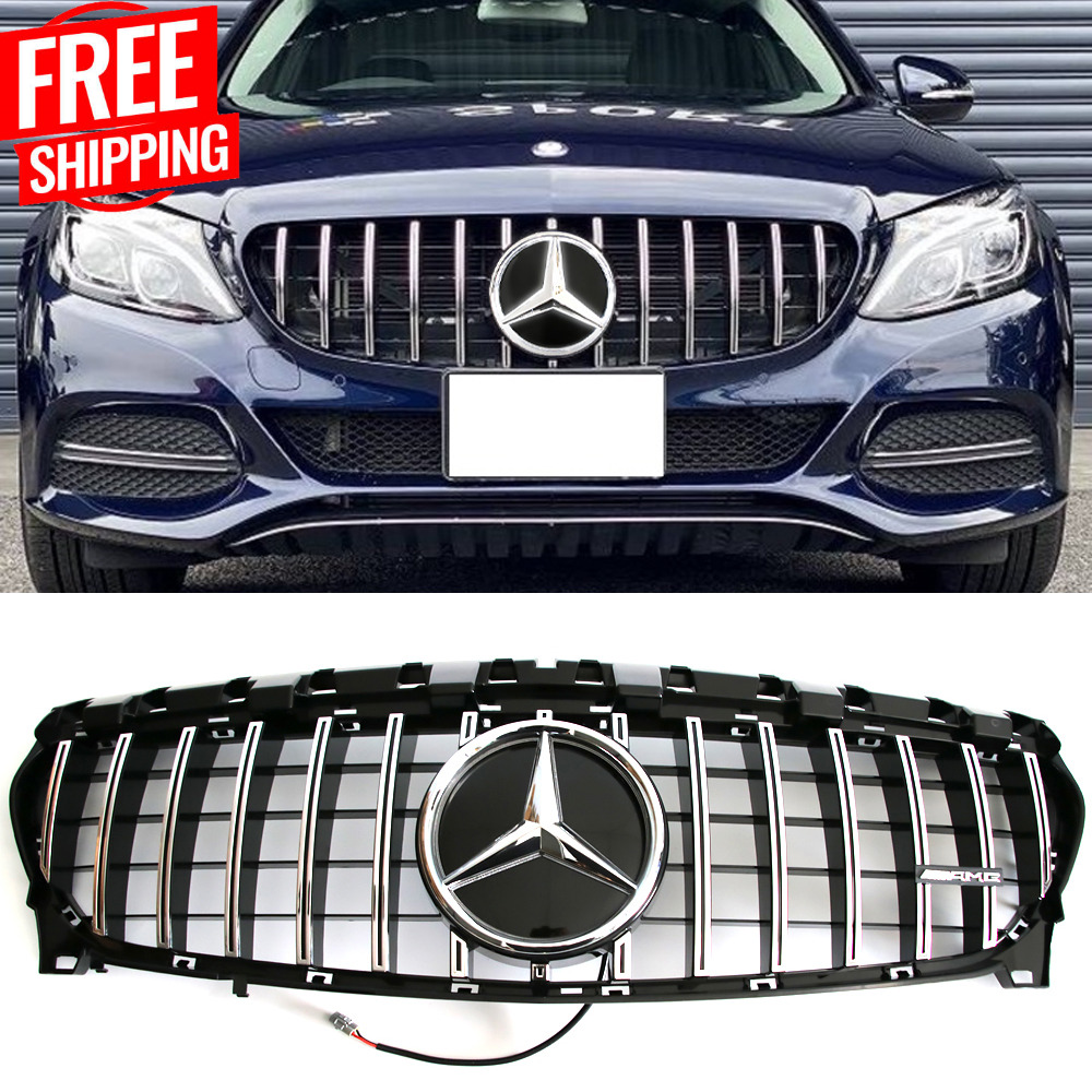 GTR Grille For Mercedes Benz W117 CLA200 CLA250 Front Grill W/Led Star 2013-2019