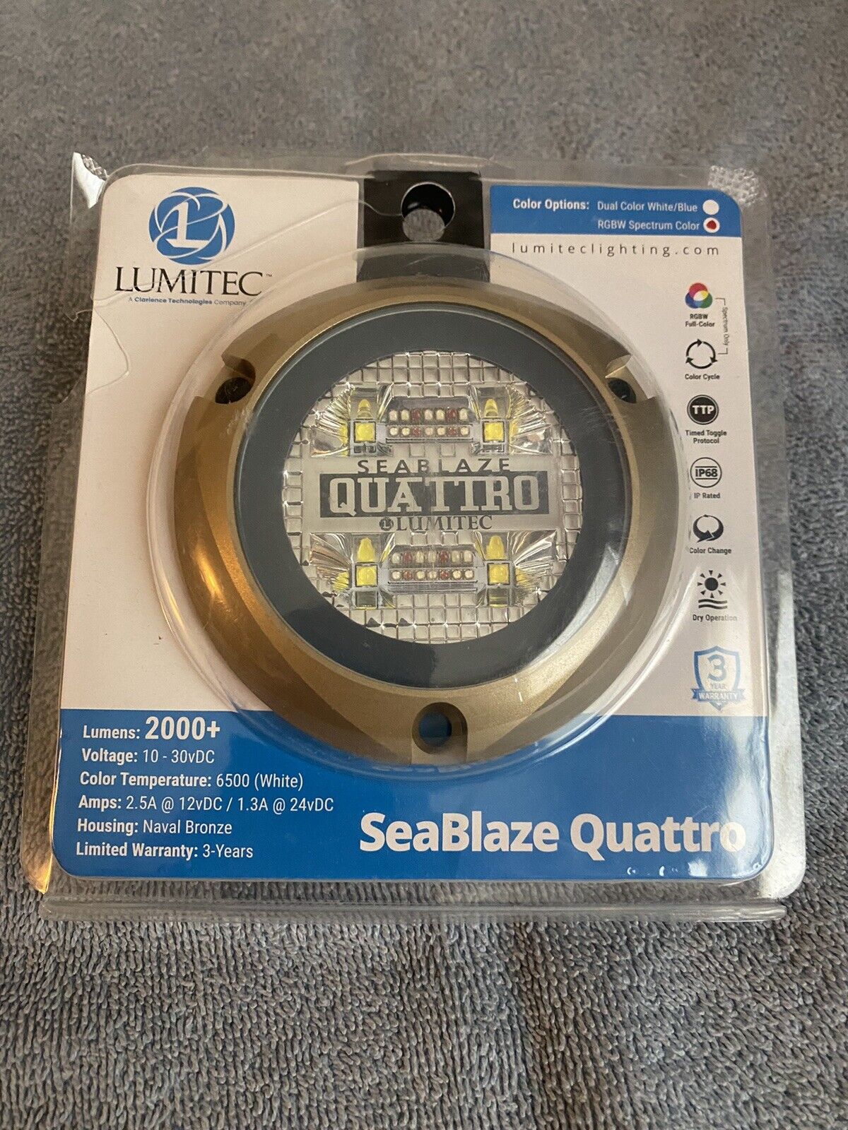 Lumitec SeaBlaze Quattro LED Underwater Light - Spectrum - RGBW 101510 - NEW