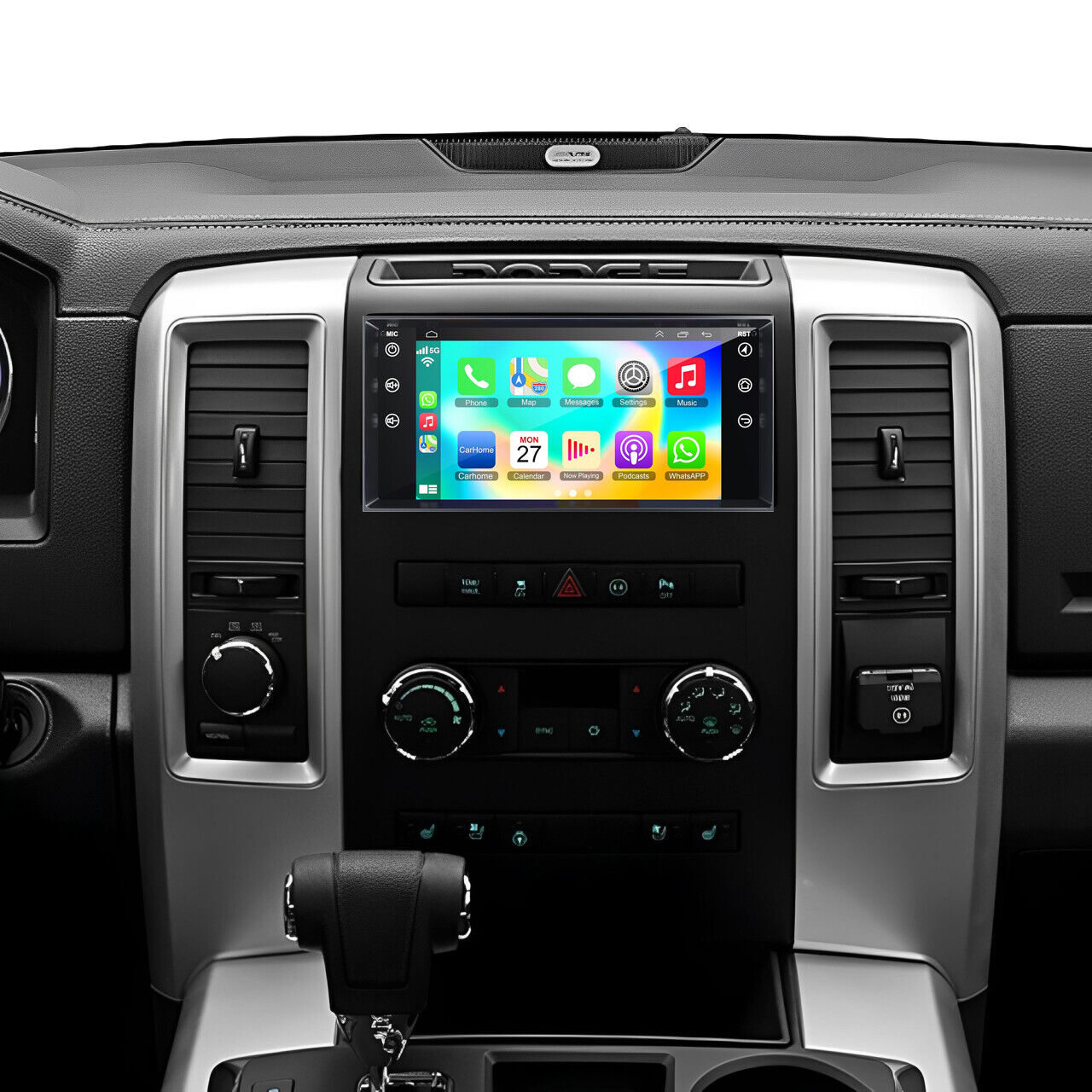 For 2009-2012 DODGE RAM 1500 2500 3500 Apple CarPlay Android Auto Radio GPS WIFI