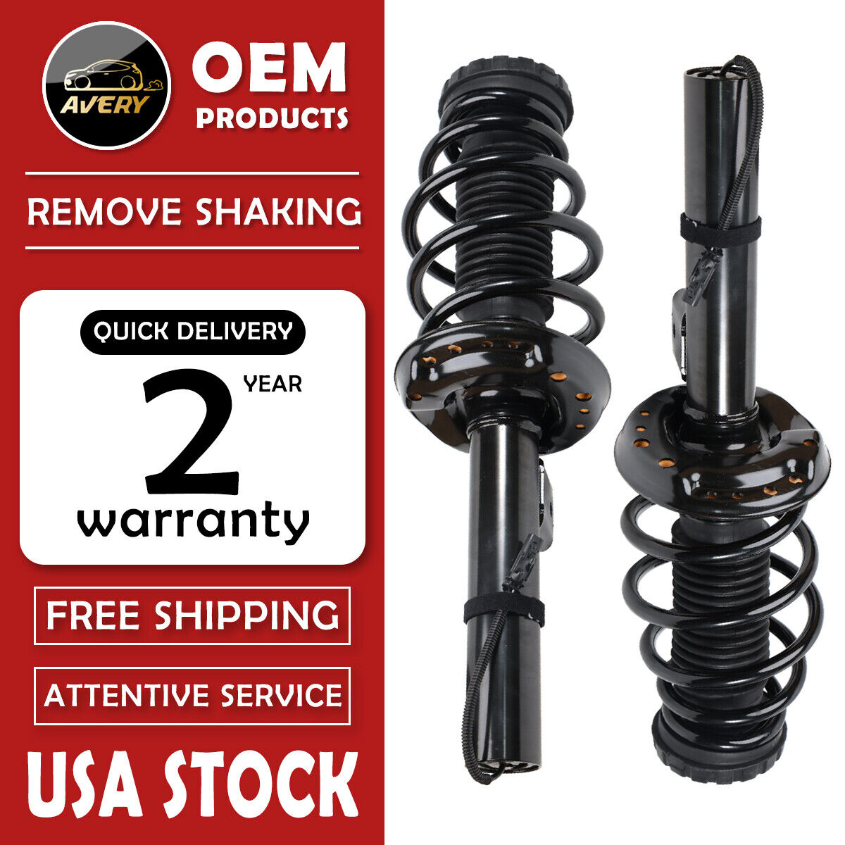 2X Front Shock Strut Assys w/ Electric for Cadillac XTS 3.6L MagneRide 84677093